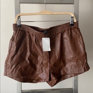 H&M faux leather shorts